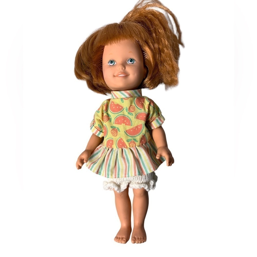 Vintage 1987 Playskool Dolly Surprise Grow Hair Doll With Clothes WORKS,…
